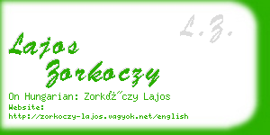 lajos zorkoczy business card